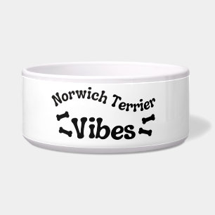 Norwich Terrier Vibes Keramik Dog Bowl Napf