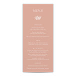 Norwich Wedding Dinner Menü Menükarte<br><div class="desc">Dieses Hochzeitskollektionsdesign ist eine perfekte Mischung aus Eleganz und klassischem Stil. Das Design zeichnet sich vor allem durch ein zartes Blumenmotiv aus,  das sich elegant in der Mitte des korallenfarbenen Hintergrunds befindet.</div>