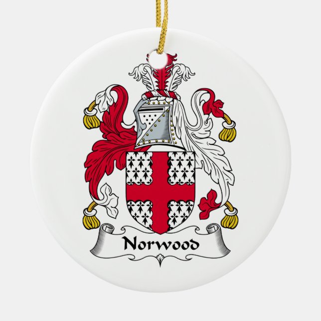 Norwood Familienwappen Keramik Ornament (Vorne)
