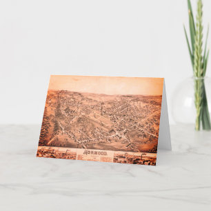 Norwood, MA Vintag Map 1882 Holiday Card Feiertagskarte
