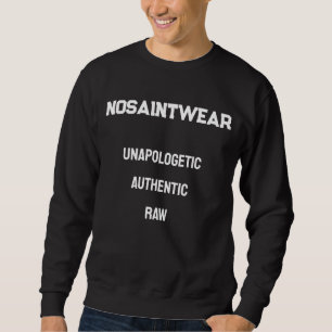 NoSaintWear Flügel & Text Sweatshirt