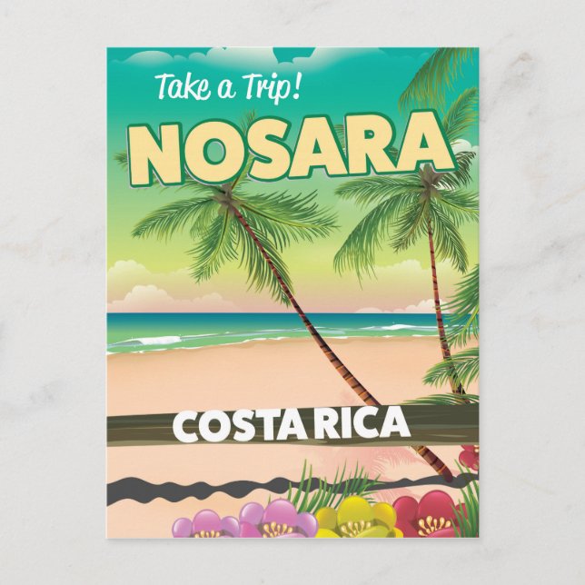 Nosara Costa Rica Reiseplakat Postkarte (Vorderseite)