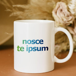 Nosce Te Ipsum-Erkenne Dich Selbst-Ausdrücke Kaffeetasse