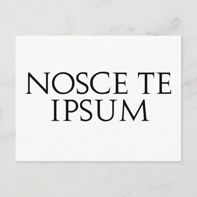 Nosce Te Ipsum Postkarte (Vorderseite)