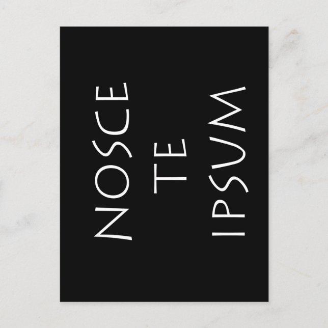 Nosce the ipsum postkarte (Vorderseite)