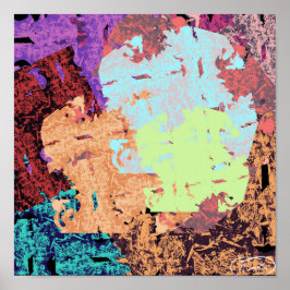 Nose Art I bunt abstrakte Kunst mit Hunden Poster