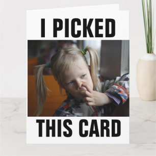 NOSE PICKER GIIRL FUNNIERTE ÜBERSIEGTE GEBURTSTAGS KARTE