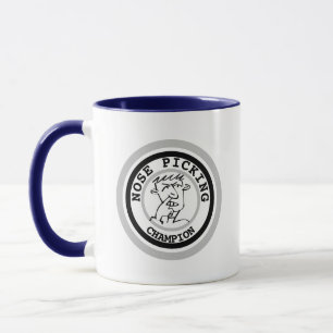 Nose Picking Champion Pun Novelty Prank witzig Tasse