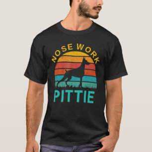 Nose Work Pittie Dobermann Dog Silhouette T-Shirt