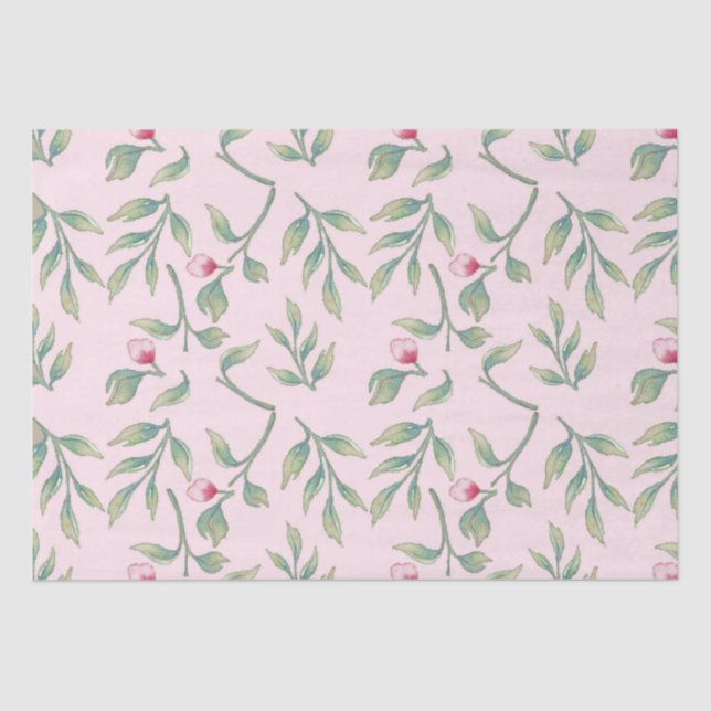 Nosegay Pink Floral Tissue Paper Seidenpapier (Vorderseite)