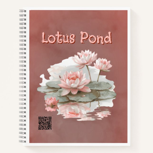 Nosegrey Lotus Teich Notizbuch (Vorderseite)