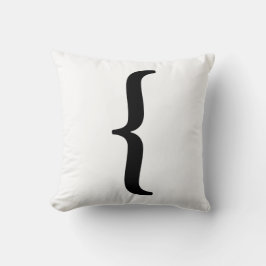 Nosetouch Press Links Bracket Pillow, White Kissen