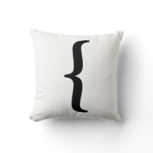 Nosetouch Press Links Bracket Pillow, White