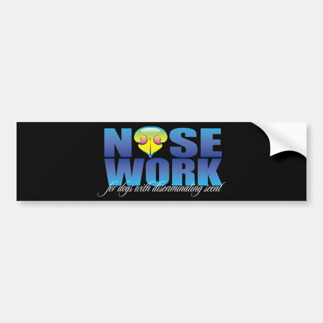 Nosework für Hunde mit diskriminierendem Geruch Autoaufkleber (Vorne)