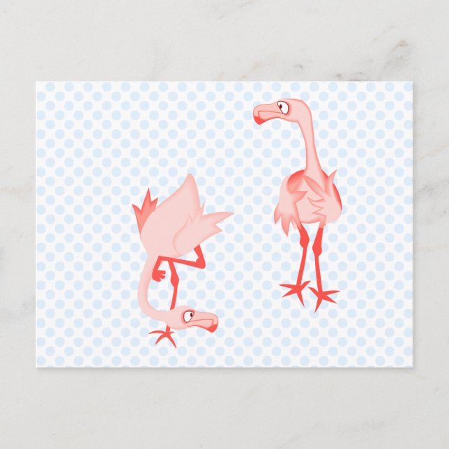 Nosey flamingo postkarte (Vorderseite)
