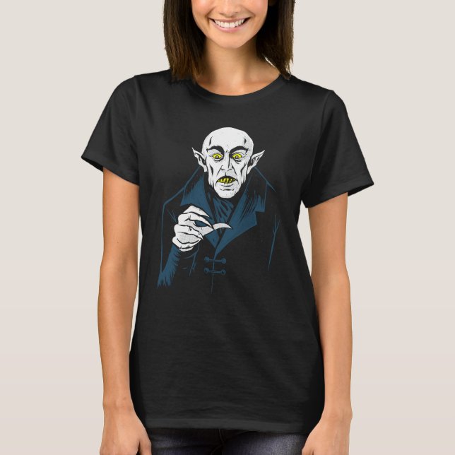 Nosferatu Halloween Vampire Classic Horror Dracula T-Shirt (Vorderseite)