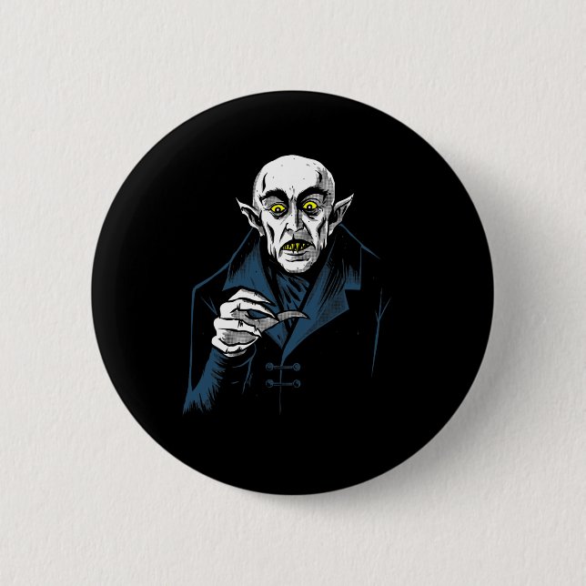 Nosferatu Halloween Vampire Horror Dracula Button (Vorderseite)