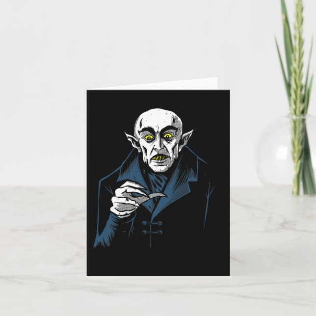 Nosferatu Halloween Vampire Horror Dracula Karte (Vorderseite)