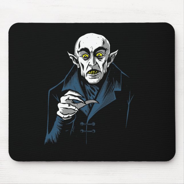 Nosferatu Halloween Vampire Horror Dracula Mousepad (Vorne)