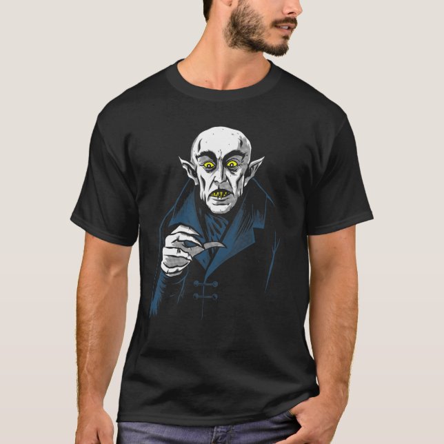 Nosferatu Halloween Vampire Horror Dracula T-Shirt (Vorderseite)