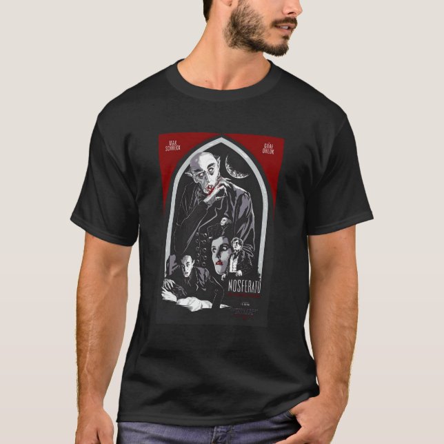 Nosferatu Vampire Halloween Horror Sci Fi Goth Blo T-Shirt (Vorderseite)
