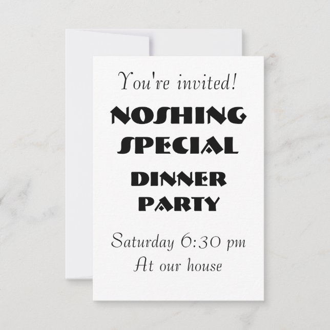 NOSHING SPECIAL Party Einladung - Anpassbar (Vorderseite)