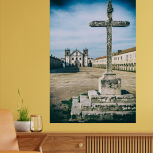 Nossa Senhora do Cabo Sanctuary, Kreuz und Kirche Fotodruck