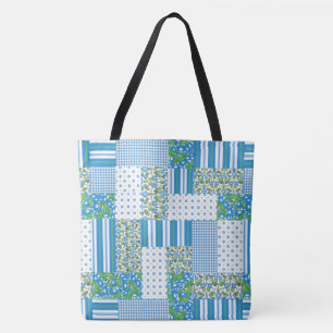 Nostalgic Blue Morning Glory Imitats Patchwork