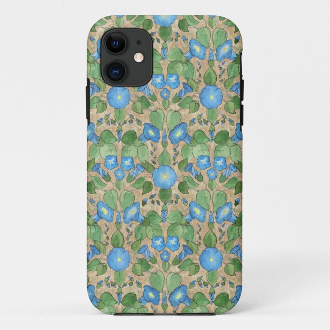 Nostalgic Blue Morning Glory Iphone 5/5s Fall Case-Mate iPhone Hülle (Rückseite)