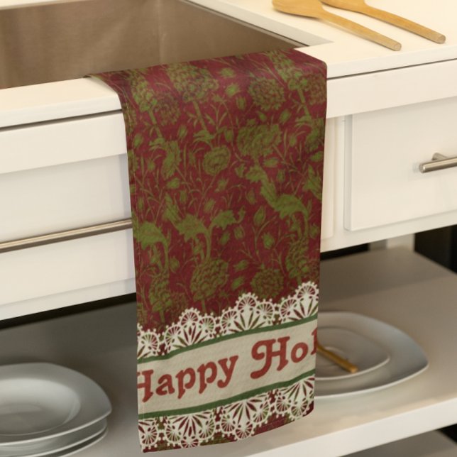 Nostalgic Classic William Morris Gold Holiday Geschirrtuch (William Morris dish towels)