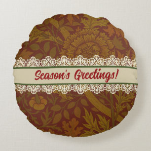 Nostalgic Classic William Morris Pattern Holiday Rundes Kissen