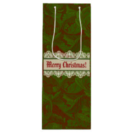 Nostalgic Classic William Morris Red Holiday Geschenktüte Für Weinflaschen