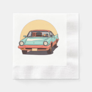 Nostalgic Future Car mit Vintagem Radio Serviette