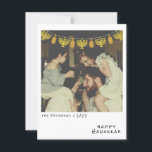 Nostalgic Instant Photo w/Streamer Hanukkah<br><div class="desc">Introducing the Nostalgic Instant Photo with Streamer Hanukkah Holiday Card, a charming way to celebrate the warmth and joy of the season. This delightful card is designed to evoke a sense of nostalgia with its vintage instant photo style, elegantly adorned with a festive Hanukkah holiday streamer. Golden hanukkiah and playful...</div>