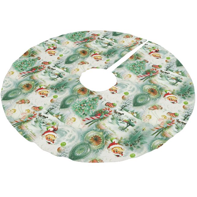 Nostalgic Kitschmas  Polyester Weihnachtsbaumdecke (Schrägansicht)