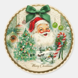 Nostalgic Kitschmas  Runder Aufkleber