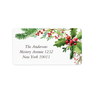 Nostalgic Merry Berry Weihnachten Adressaufkleber