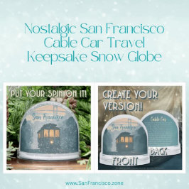 Nostalgic San Francisco Cable Car Travel Keepsake Schneekugeln