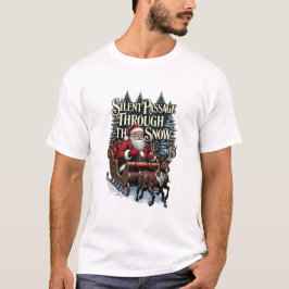 Nostalgic Santa T-Shirt, Snowy Woods Passage T-Shirt