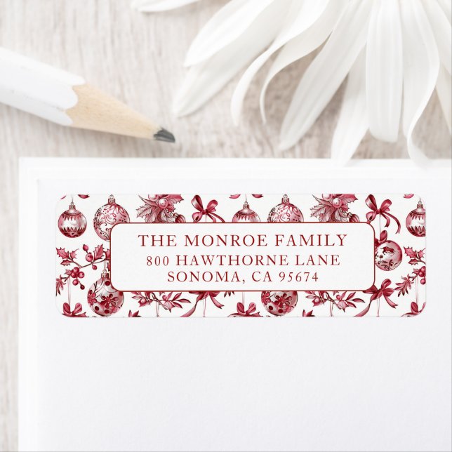 Nostalgic Vintage Red Christmas Ornaments (Insitu)