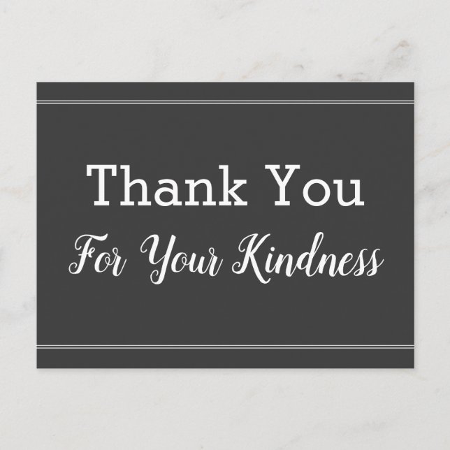 Nostalgie "Danke für Ihre Freundlichkeit" Postkart Postkarte (Vorderseite)