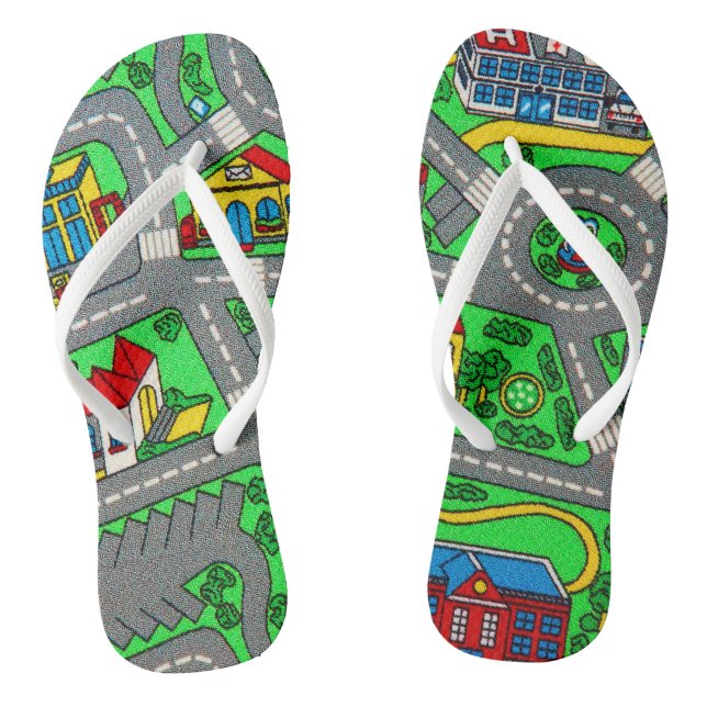 Nostalgie der 90er Jahre, nostalgischer Teppichbod Flip Flops (Fußbett)
