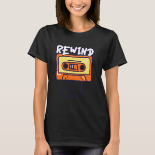 Nostalgie: Rückspulen von rückro-Kassettenband T-Shirt