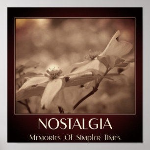 Nostalgie Sepia Dogwood Blume Poster