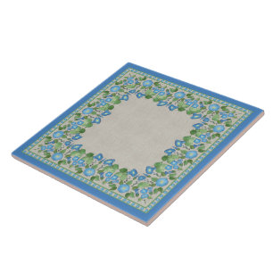 Nostalgisch Blue Morning Glory Keramik Tile Fliese