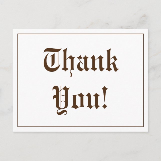 Nostalgisch "Danke!" Postkarte (Vorderseite)