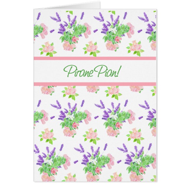 Nostalgisch floralen finnischen Gruß gut bekommen (Vorne)