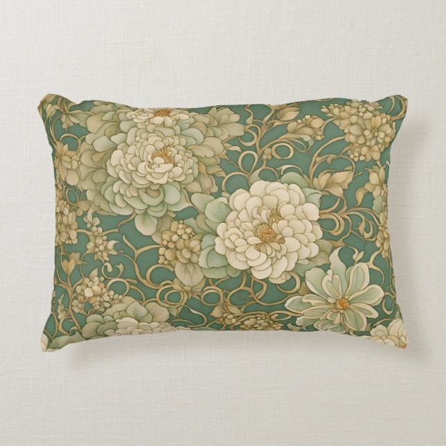 Nostalgisch Florals in Vintag Hues Dekokissen (Vorderseite)