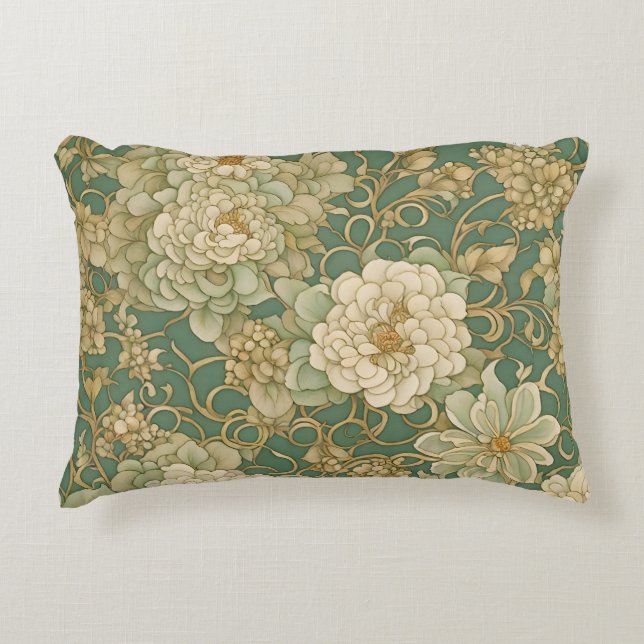 Nostalgisch Florals in Vintag Hues Dekokissen (Vorderseite)