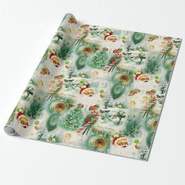 Nostalgisch Kitschmas Geschenkpapier